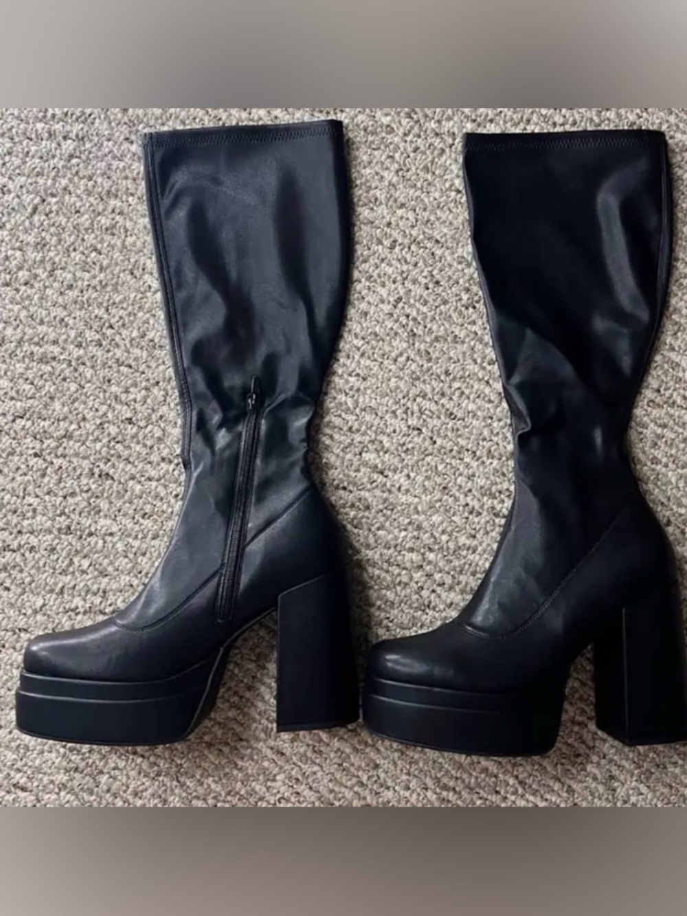 Madden Girl Explosive Black Platform knee NEW boots